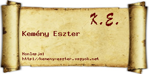 Kemény Eszter névjegykártya
