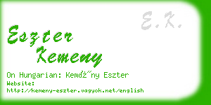 eszter kemeny business card
